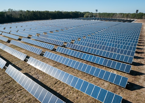 solar panel boards on brown ground