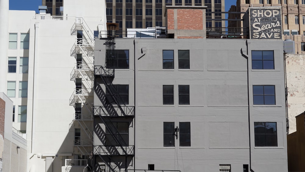 gray painted concrete building