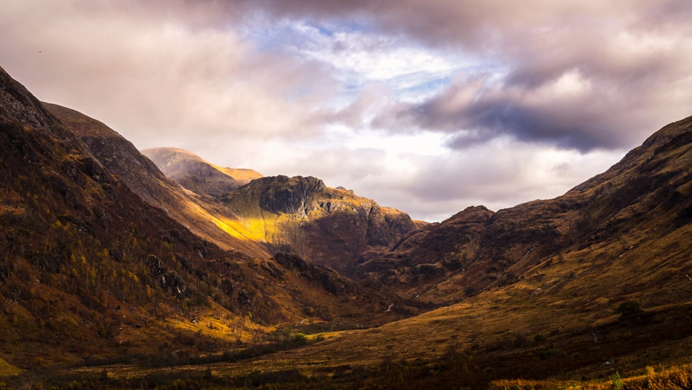 landscape photography of mountain trail