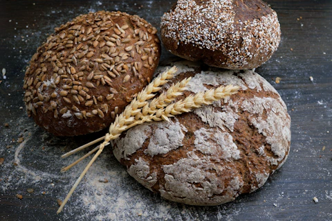 Fresh sliced loaves of bread