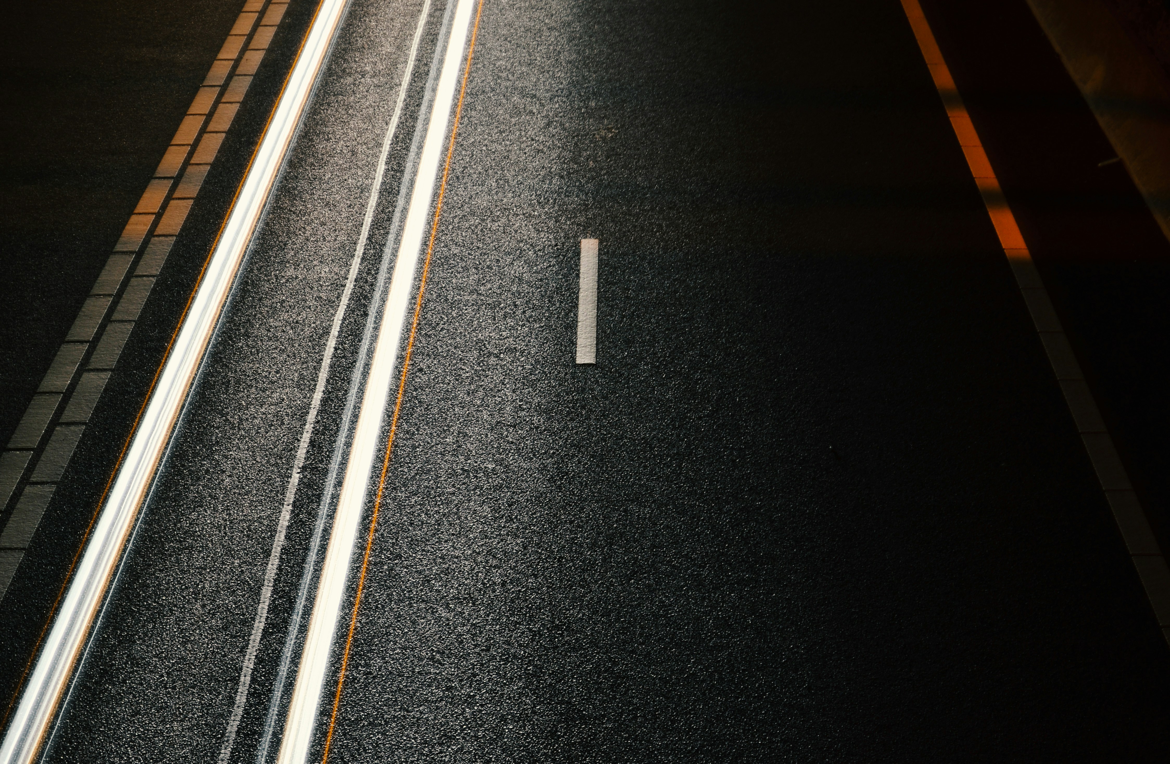 black asphalt road