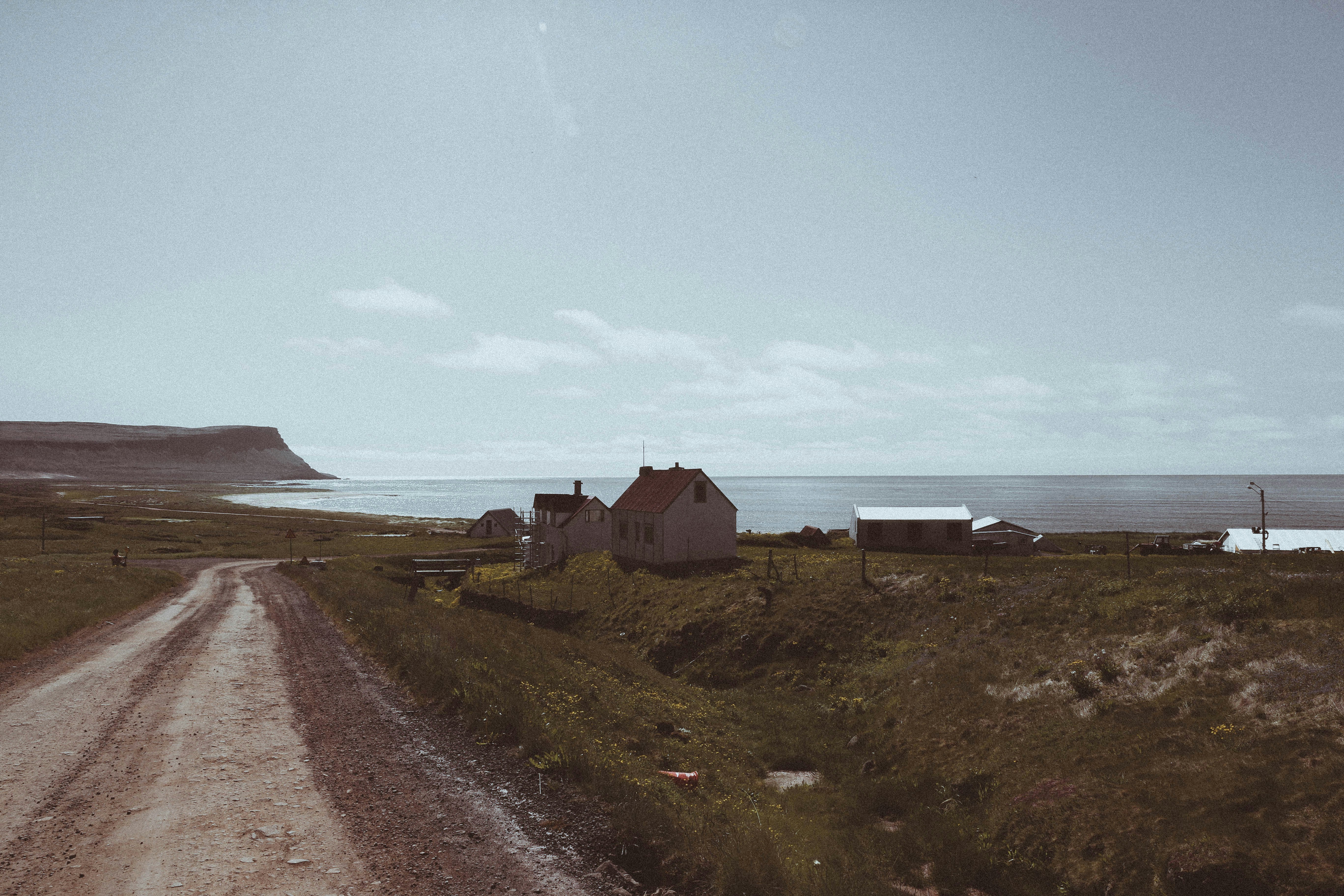 brown concrete house