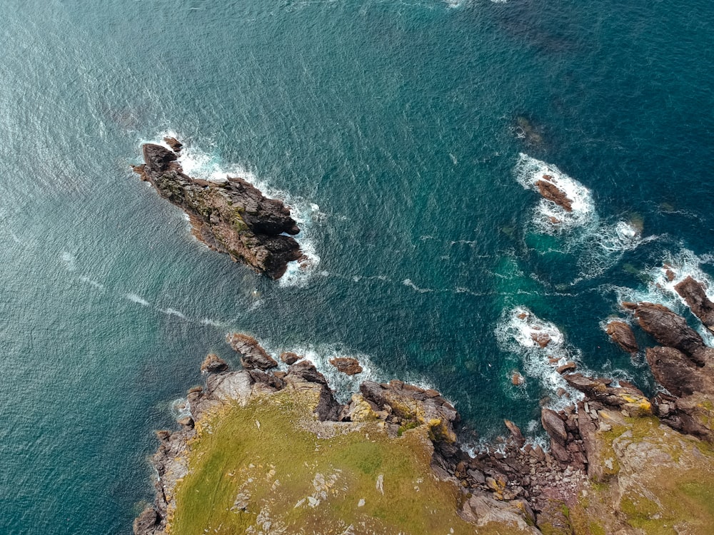 Vue aérienne de l’océan