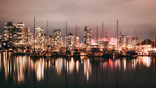 city skyline during night time in Charleson Park Canada