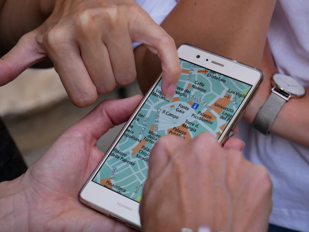 Map pin neighborhood phone