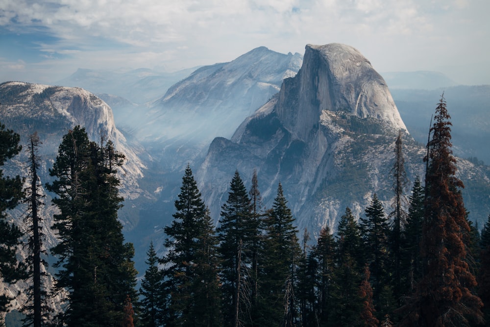 mountain landscape with fog during daytime