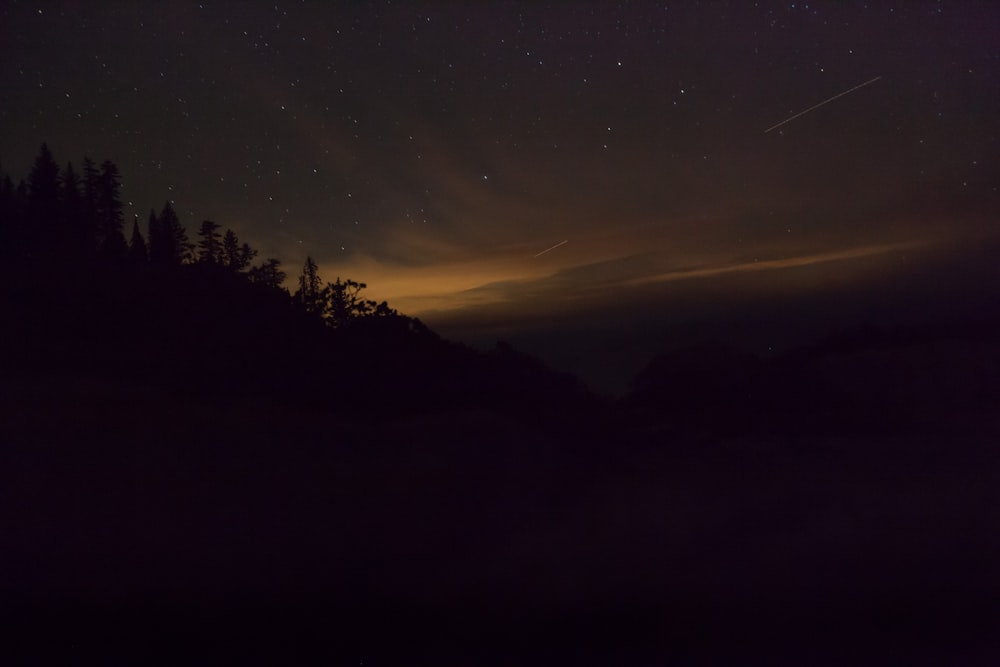 silhouette of mountain