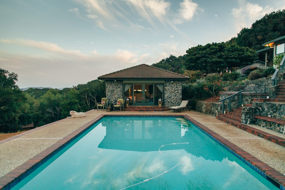 swimming pool on mountain