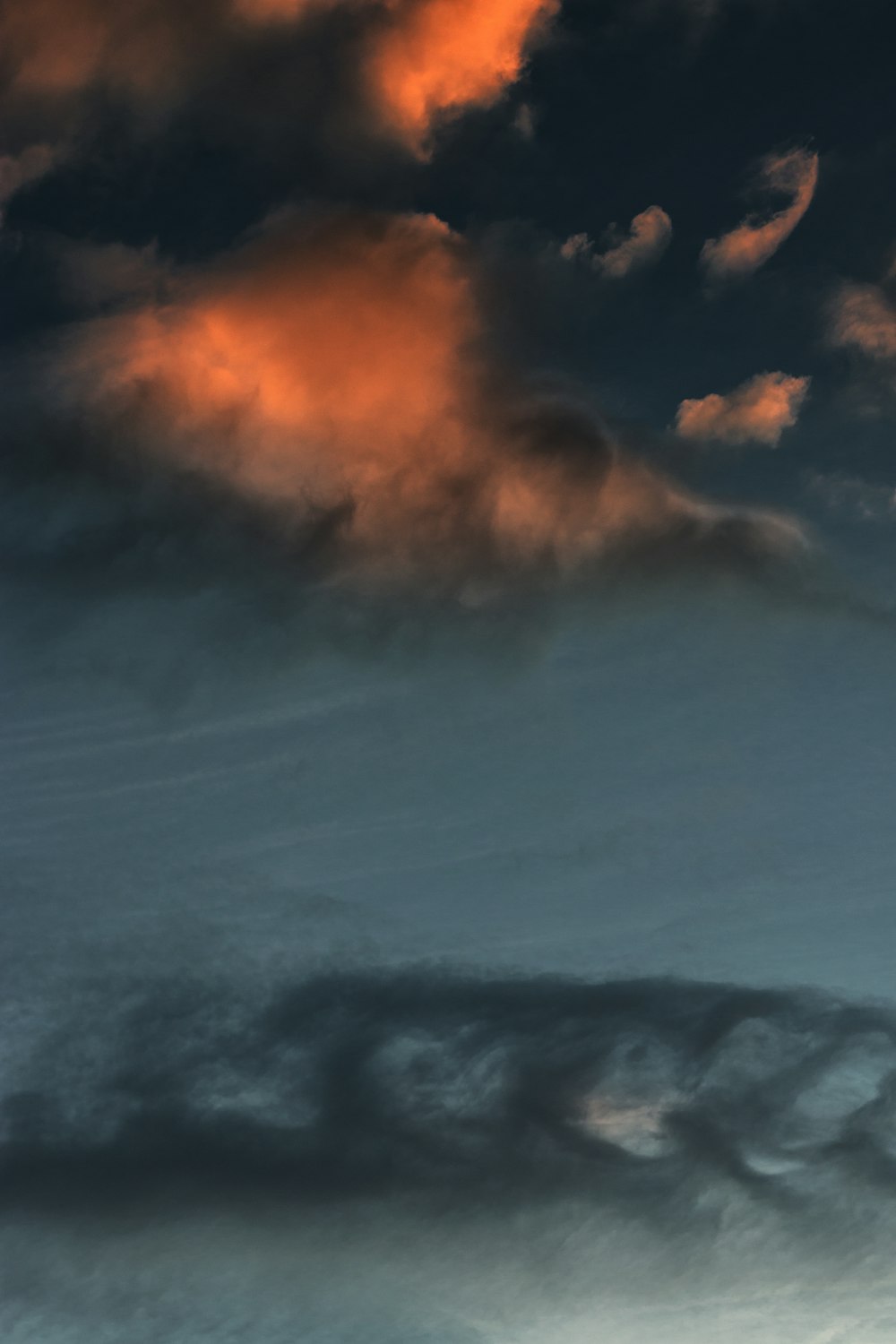 low angle photo of clouds