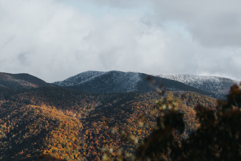 aerial photography of mountain ridge