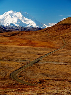 plains near mountain under blue sky