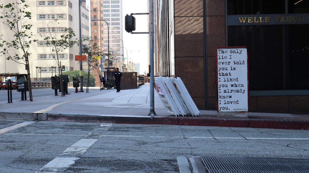 traffic light in between buildings