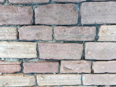 A close-up of bricks and mortar.
