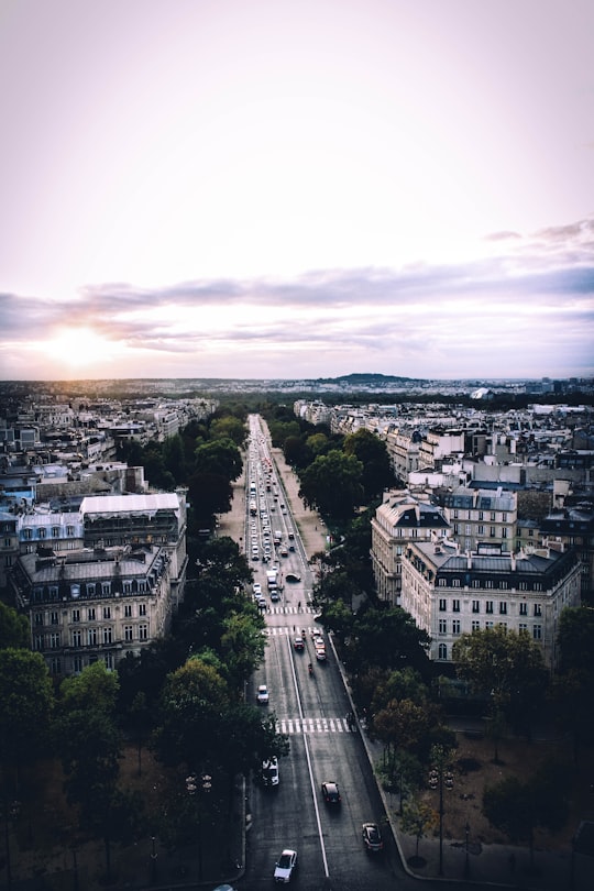 bird's-view photo of cars near buildings in Arc de Triomphe France