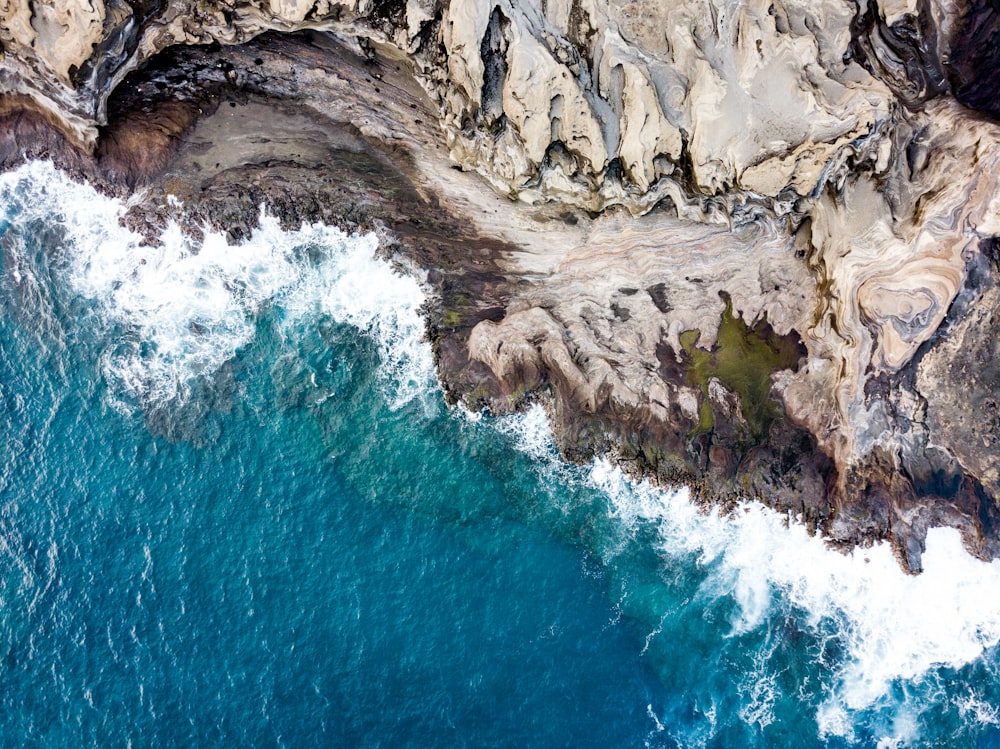 bird's eye view photo of ocean