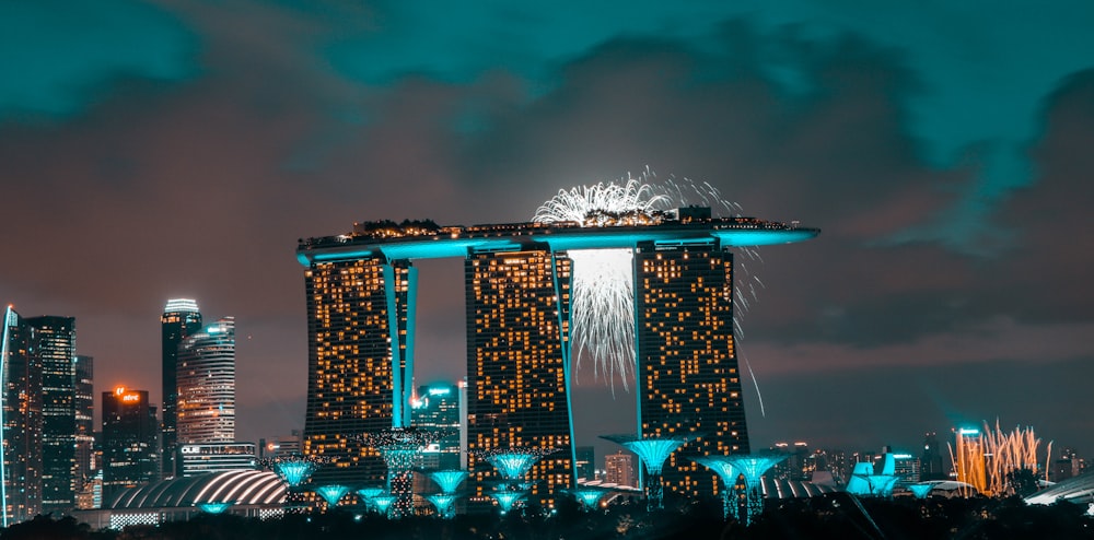 San Marina Bay Sands, Singapore at night time