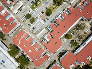 aerial photography of city road and buildings