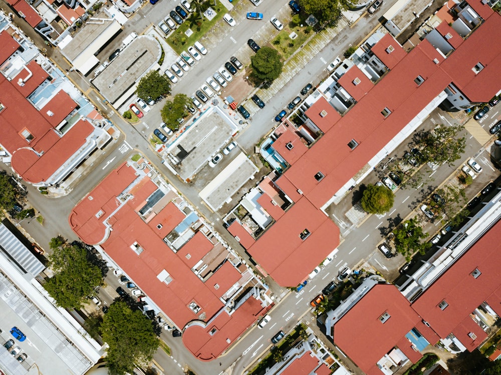 aerial photography of city road and buildings