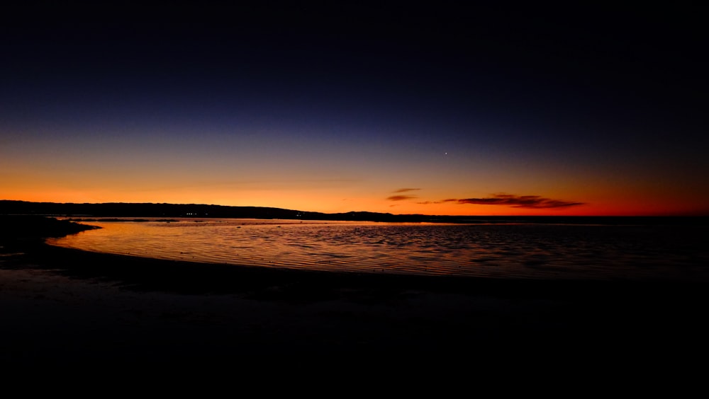 seashore during golden hour