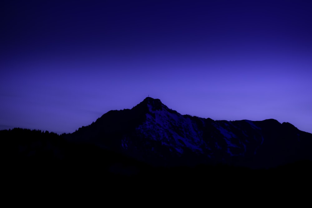 silhouette of mountain