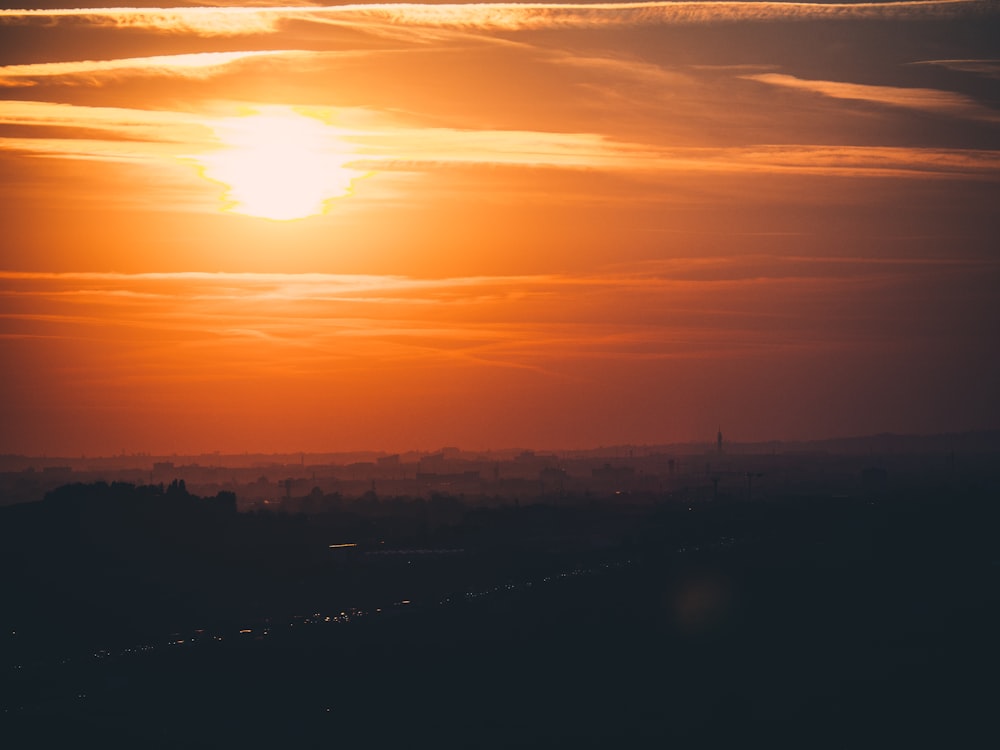 silhouette of road