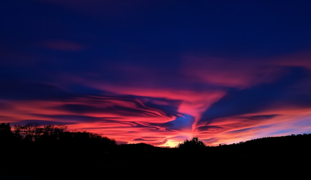 silhouette photo of mountain