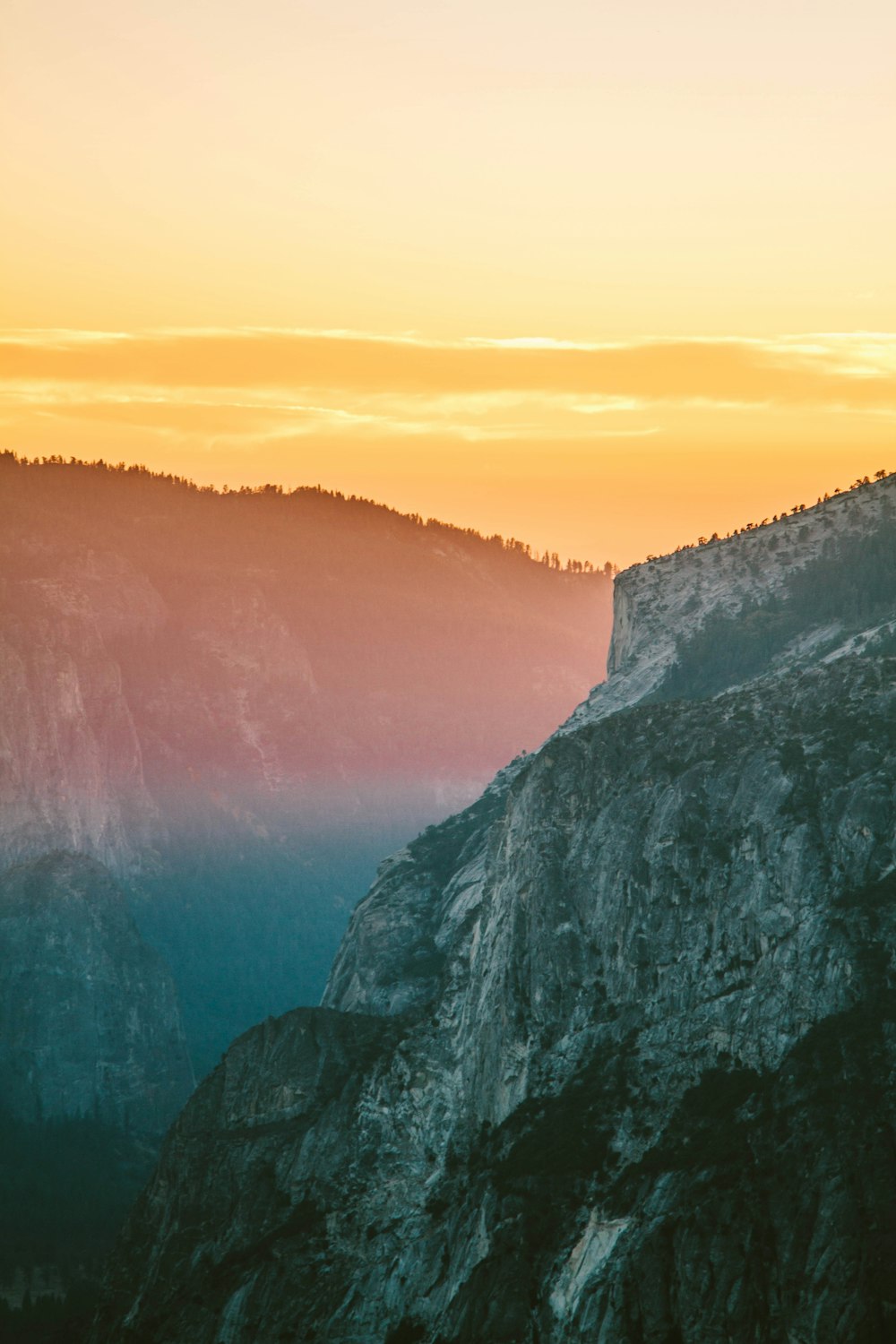 mountain at sunset