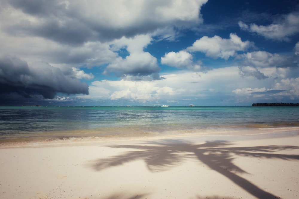 gray clouds over the sea