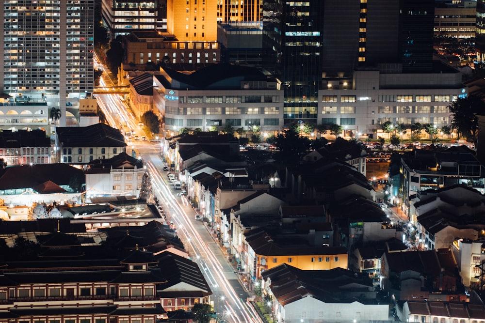 bird eye view photography of city