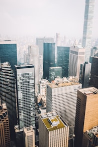 buildings in bird's-eye view photography