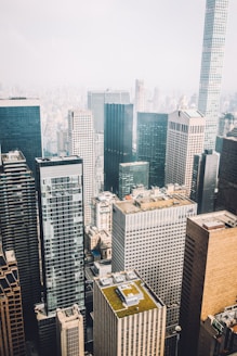 buildings in bird's-eye view photography