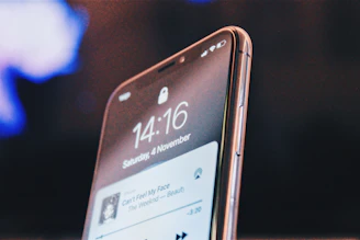 Close-up of a sleek music player interface on a smartphone screen.