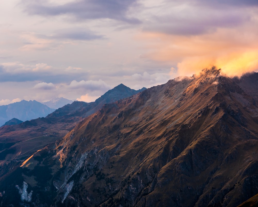 brown mountain landscape long exposure photography