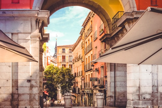 village buildings in Plaza Mayor Spain