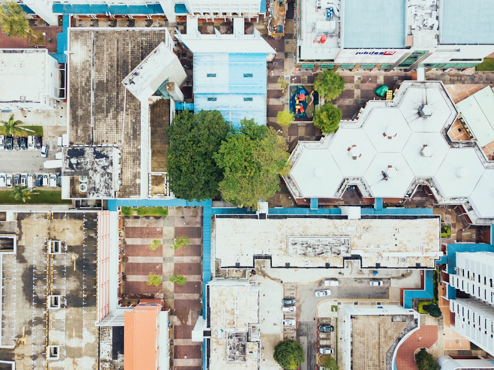 aerial photography of village