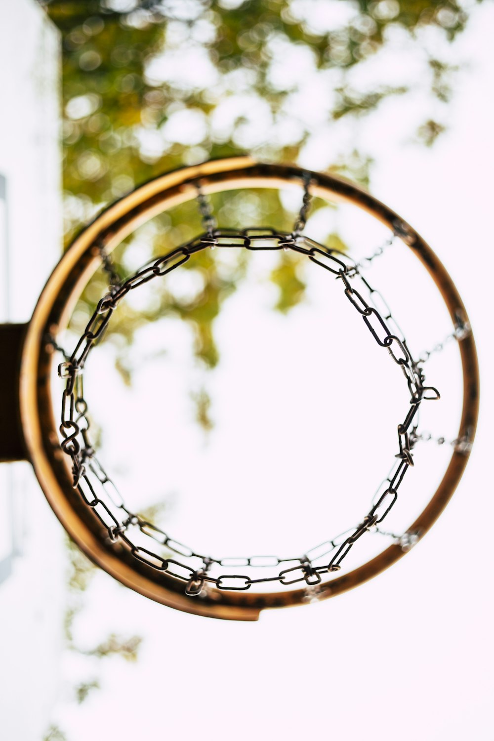 worm's eye view of basketball hoop