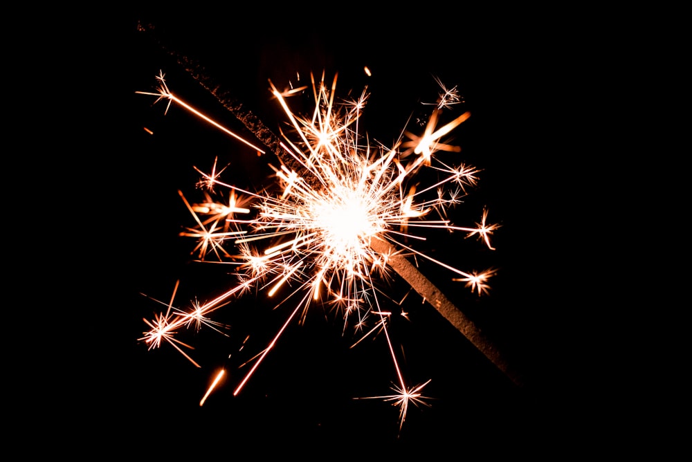 macro photo of sparkler