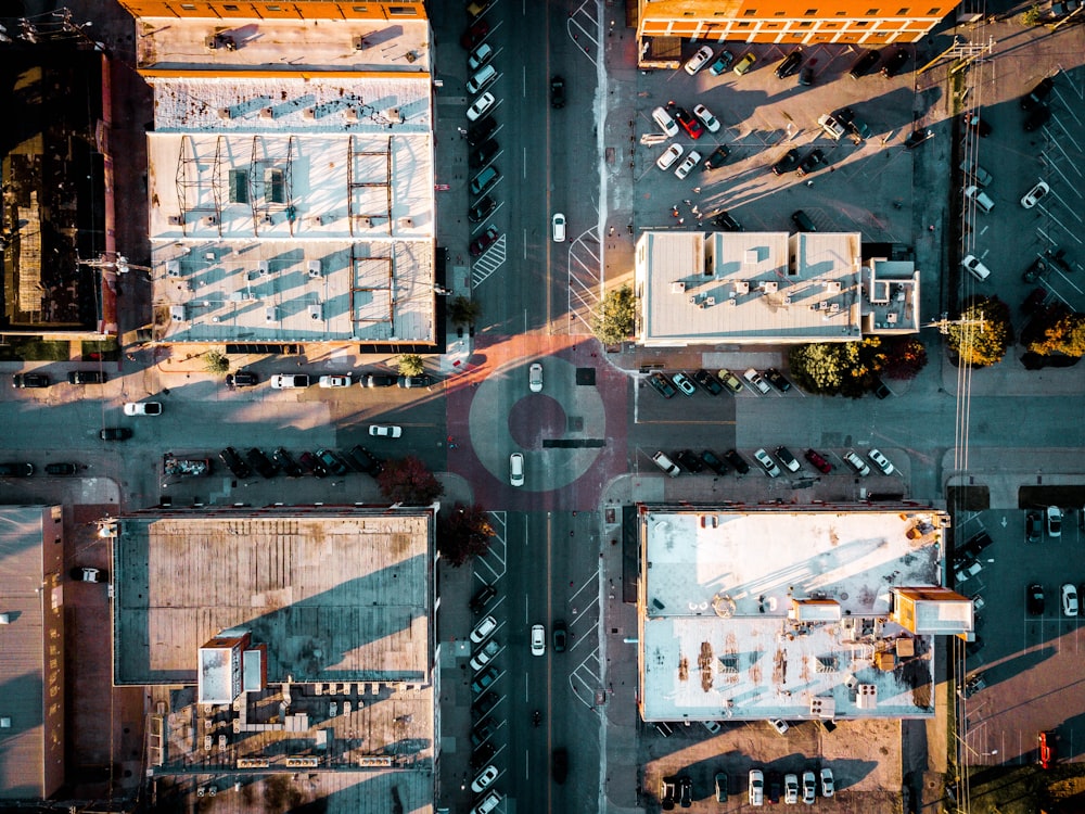 bird eye view photography of high-rise buildings