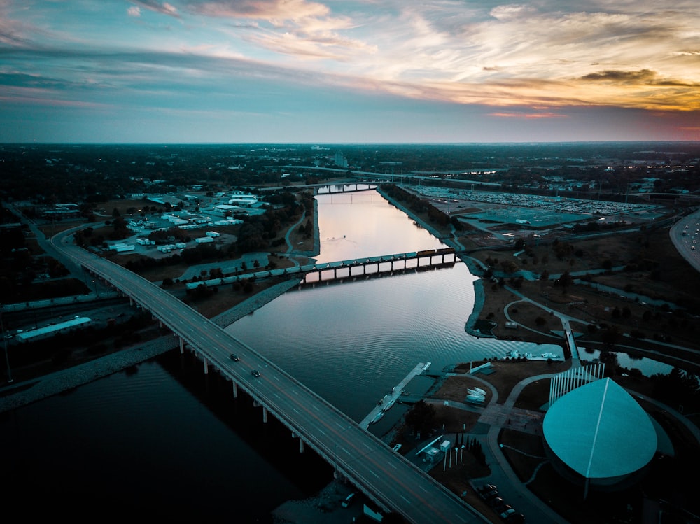 aerial view of city