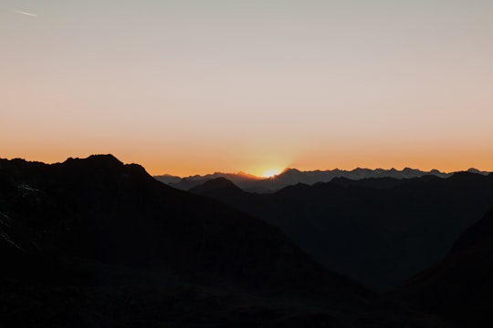 bird eye view photography of golden hour in Zillertal Alps Italy
