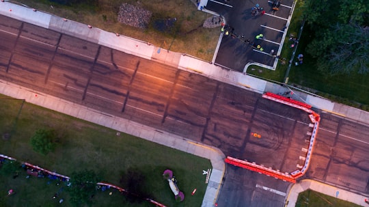 aerial photography of road in Detroit Lakes United States