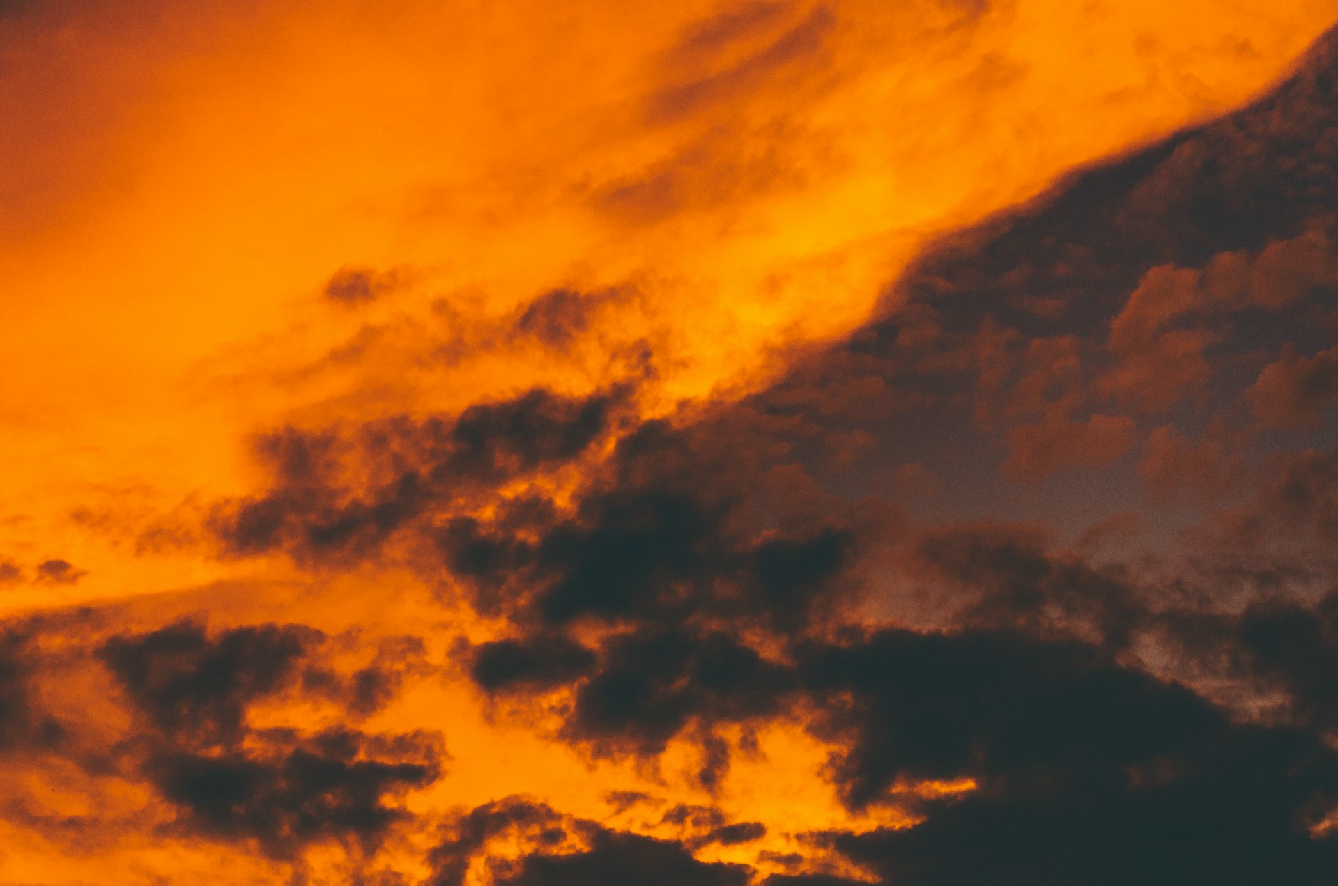 orange and white sky