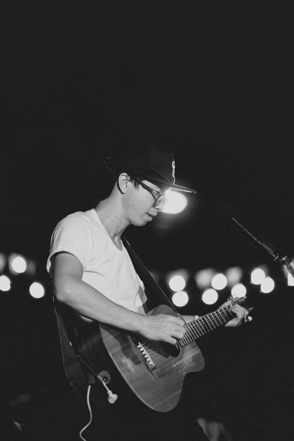 man holding guitar