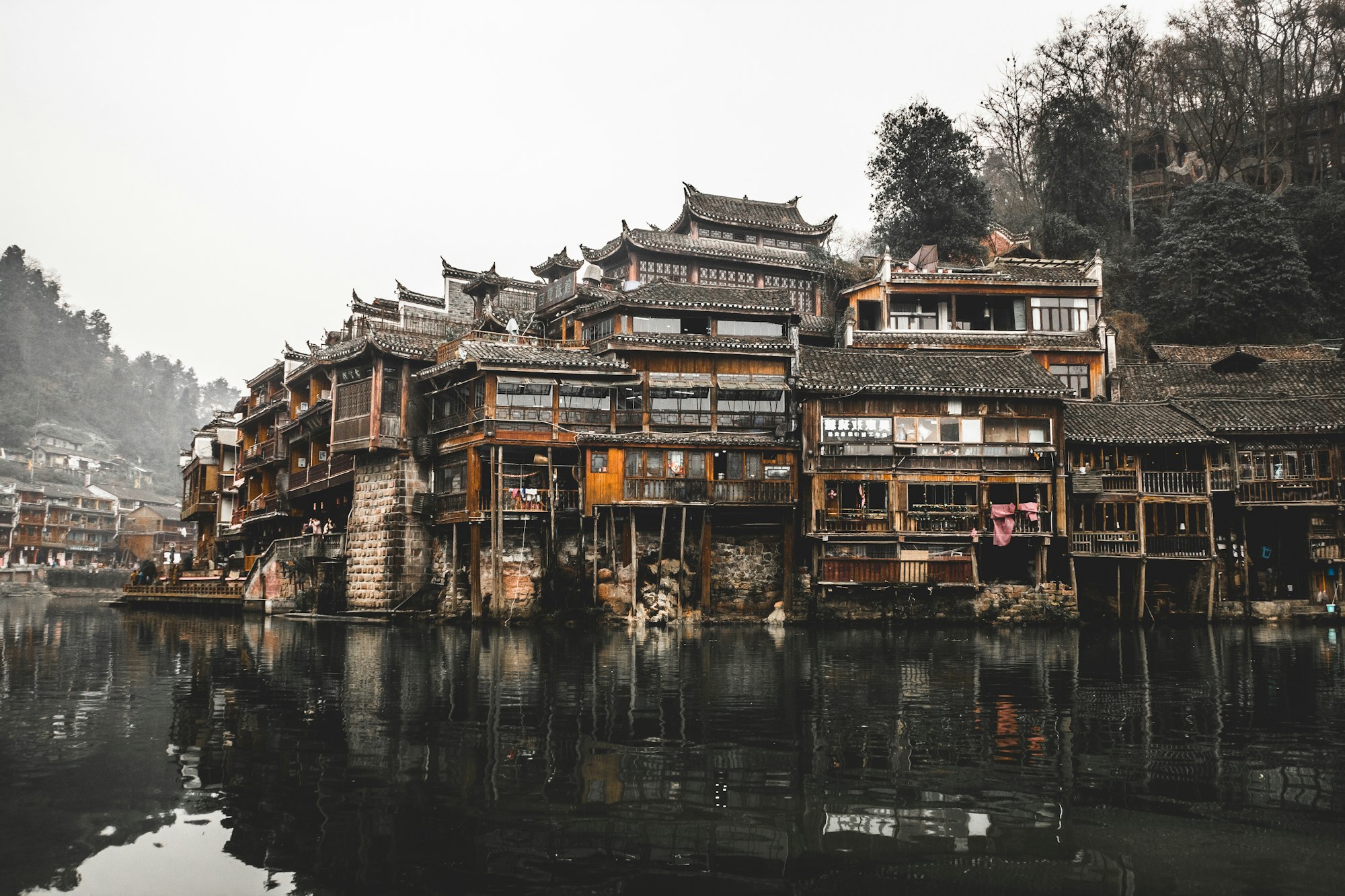 The owner of the hostel I was staying at in Fenghuang showed me the highlights and points of interests on a map of the old town. According to him, this was the “Instagram place”.