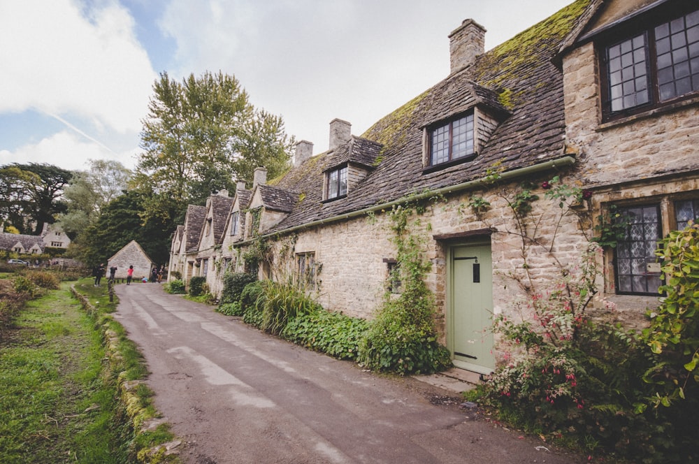 beige and gray concrete houses