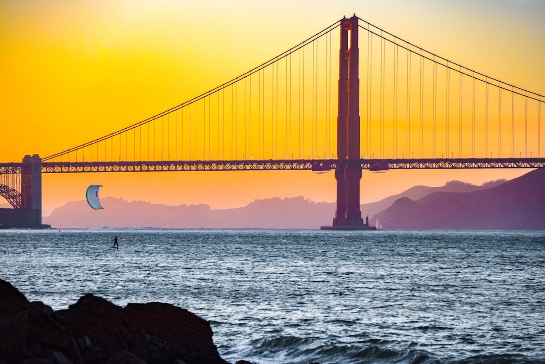San Francisco Bridge, Golden Gate Bridge at Dusk