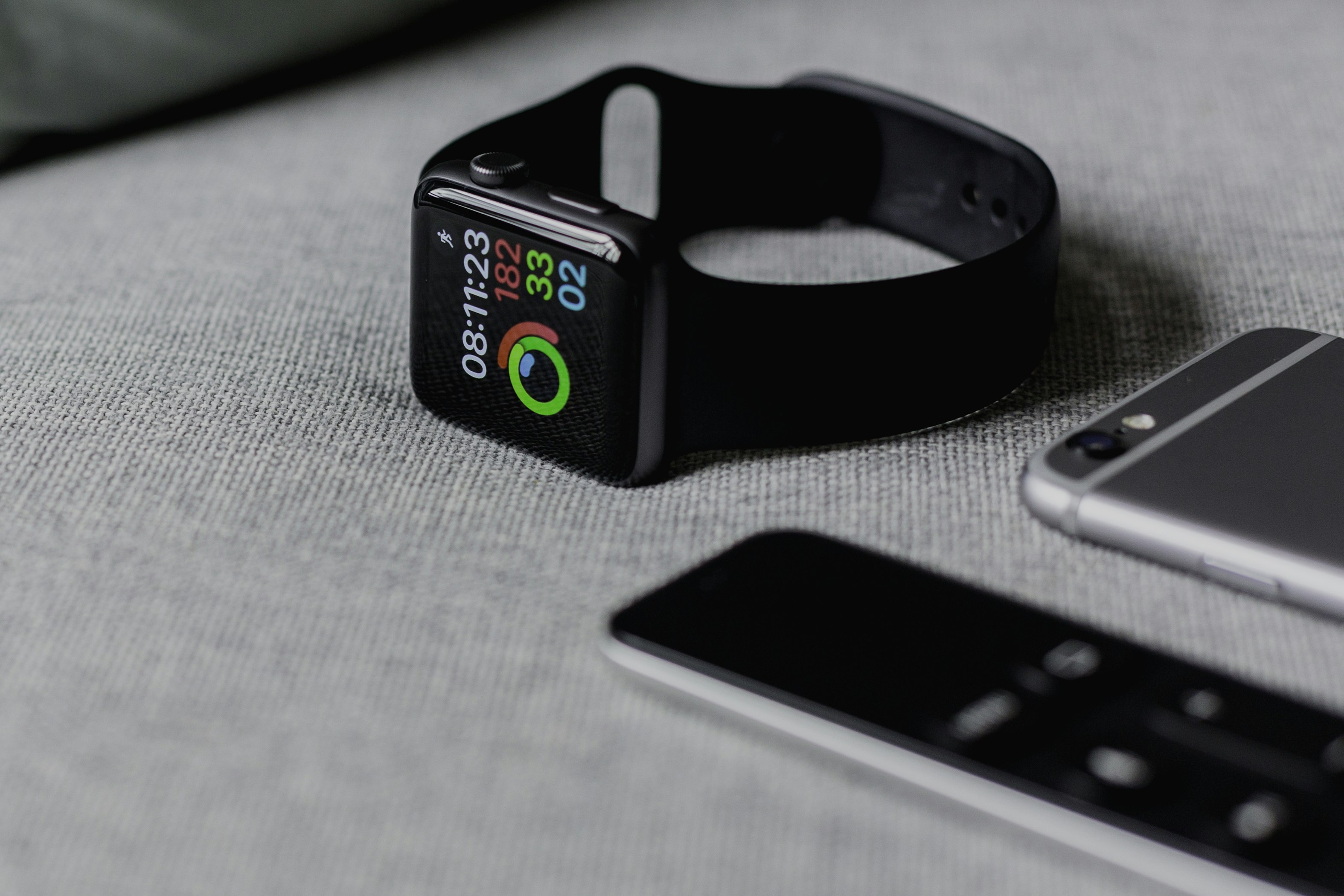 digital tech Apple Smart watch black