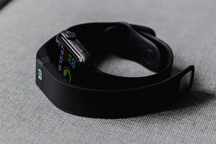 Person checking a smartwatch