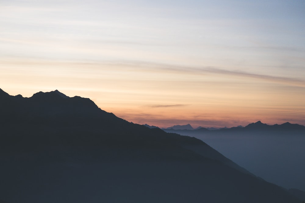 silhouette of mountains