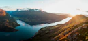 high angle photo of river
